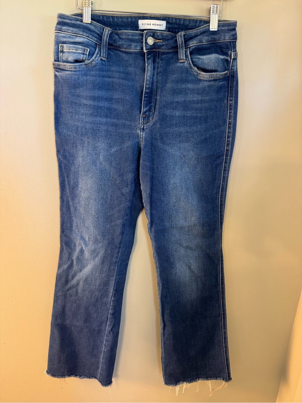 FLYING MONKEY Women's Mid Rise JEANS Raw Hem Size 30